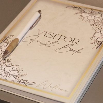 tipple cottage visitor guest book product photography haworth yorkshire england holiday let